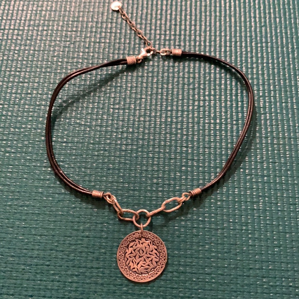 Black and silver cord necklace